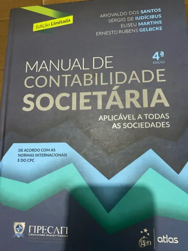 Livro manual de contabilidade societária 4 edição