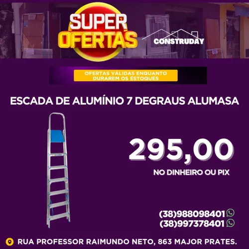 Escadas de Alumínio 7 Degraus Alumasa