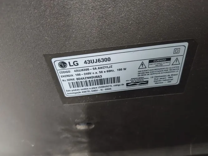 Tv LG 43 polegadas para quem conserta
