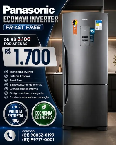 GELADEIRA PANASONIC ECONAVI INVERTER