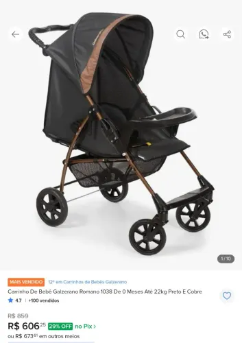 Carrinho de bebê Galzerano