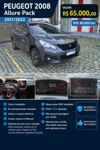 Peugeot 2008 Allure Pack 1.6 Flex 16V Aut. 2022