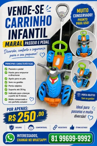 Carro infantil quadriciclo 
