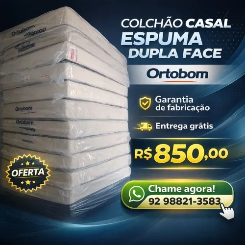 Colchão Casal Espuma Dupla Face Ortobom