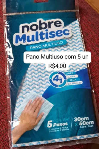 Pano Multiuso para limpeza com 5 unidades