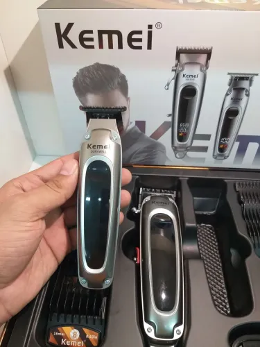 Máquina de corta cabelo profissional 2em1 kemei
