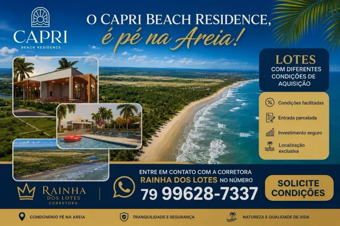 LOTES NA MELHOR REGIÃO DA BARRA - CAPRI BEACH RESIDENCE   - RAINHA DOS LOTES