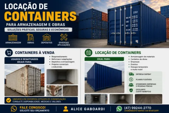 Container Marítimo 40 Pés à Venda | Consulte Disponibilidade