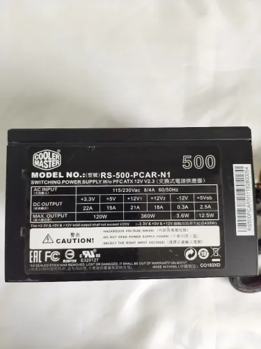 Fonte real 500W cooler master