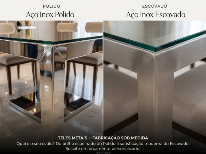 Mesa Residencial em Aço Inox Alto Padrão Sob Medida