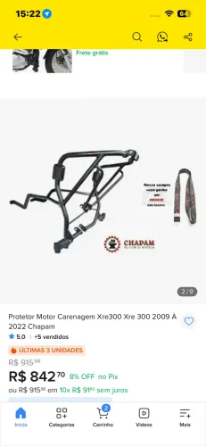 Protetor de carenagem Xre 300