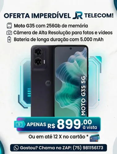 Oferta Relâmpago: Moto G35 256 GB : 899,00