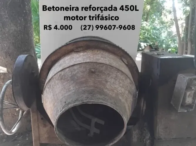 Betoneira Reforçada 450L motor trifásico