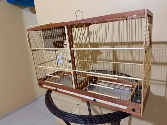 Gaiola voadeira com cumbuca e divisória de 70cm !!!