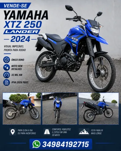 ? VENDE-SE YAMAHA XTZ 250 LANDER 2024 ?