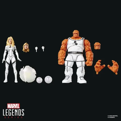 PRÉ VENDA MARVEL LEGENDS 2PACK FUNDAÇÃO FUTURO COISA MULHER INVISÍVEL SR FANTÁSTICO ARANHA