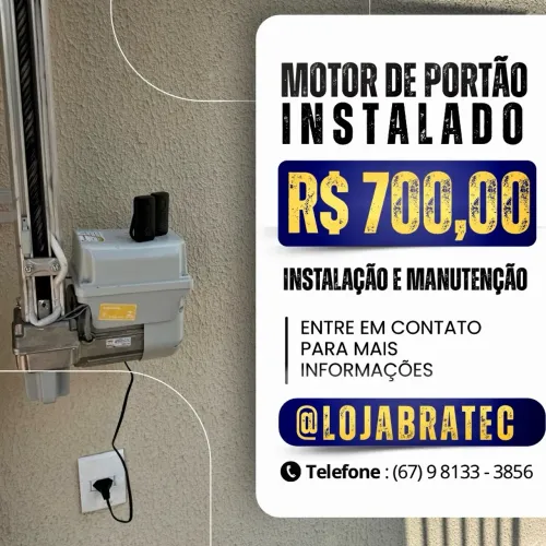 Motor de portão de 8 segundos (instalado)
