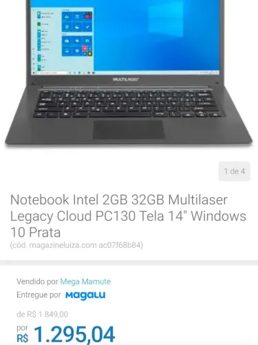 Lindo notebook Multilaser 