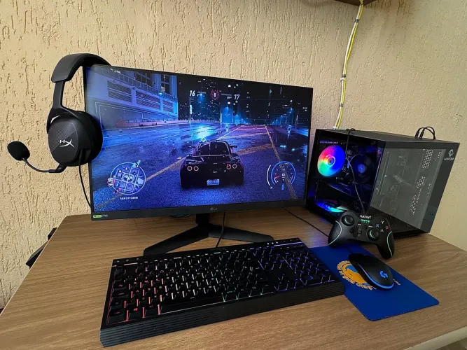 ? PC GAMER COMPLETO COM RX 7600 + 180Hz - NOVO 2026