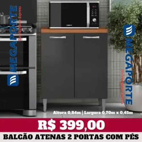 Mega! Balcão Multiuso 0,70m 2 Portas (Novo) Entrega Grátis! 