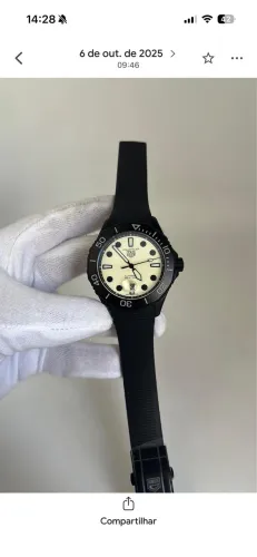 Relogio Tag Aquaracer Borracha - Preto - Prm