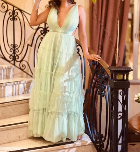 Vestido de festa verde