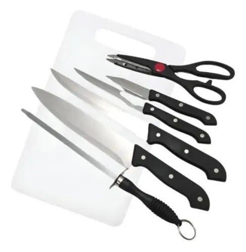 kit de facas com 7 itens gratis bolsa de transporte