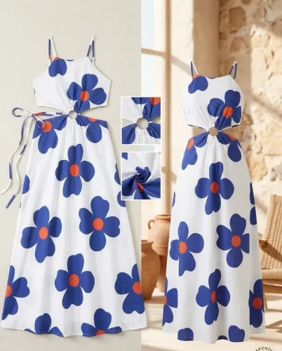 VESTIDO LONGO FLORES VERÃO