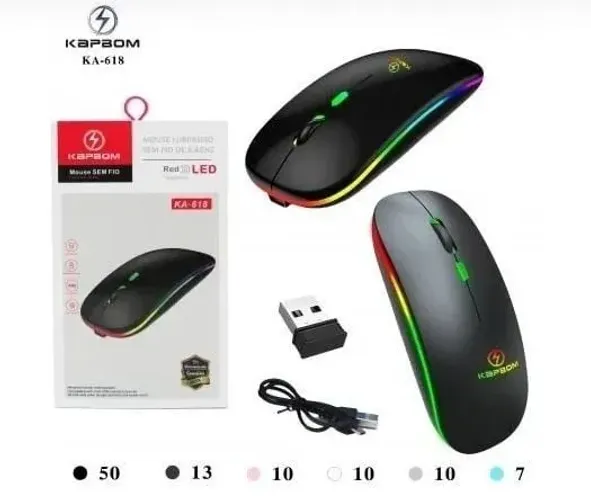 Mouse sem Fio Recarregavel