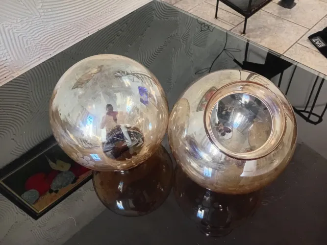 Cúpula para abajur ou pendente cor ambar
