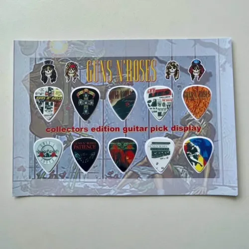 Guns N' Roses Display Com 10 Palhetas Importado Inglaterra