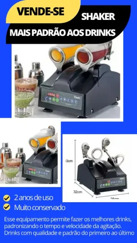 Máquina para drinks,Shaker para bar,Equipamento para coquetelaria, misturador profissional
