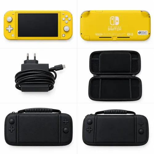 Nintendo switch lite usado (inclui case, protetor de tela, carregador e SSD com 119GB)