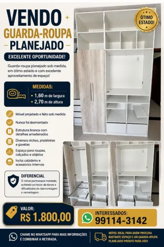 Guarda-roupa mais espaçoso