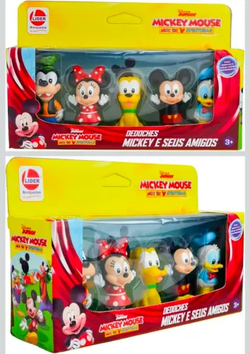 Dedoches Mickey & Amigos - Disney 100% Original Lider Brinquedos