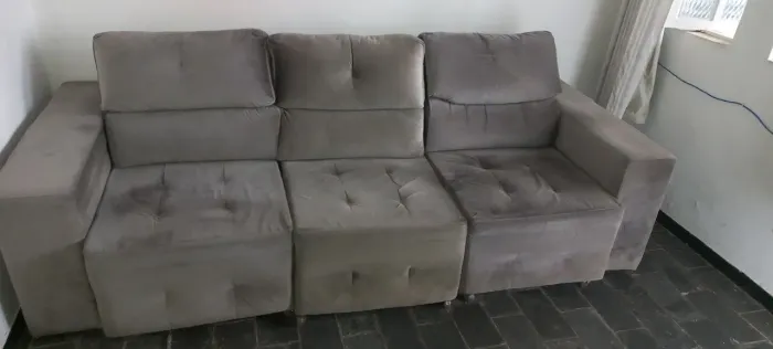 Sofá retrátil/Reclinável 3 lugares