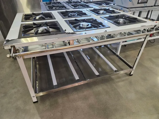 fogão industrial inox 6 queimadores duplos 40x40 novo
