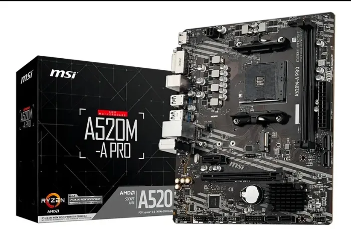 PLACA MÃE A520M A-PRO M-ATX NOVA LACRADA 