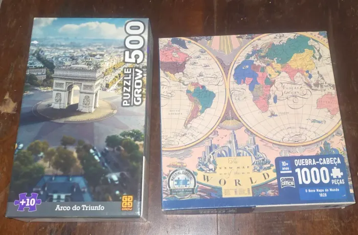 Kit 2 Qcs - Arco do triunfo e mapa mundi