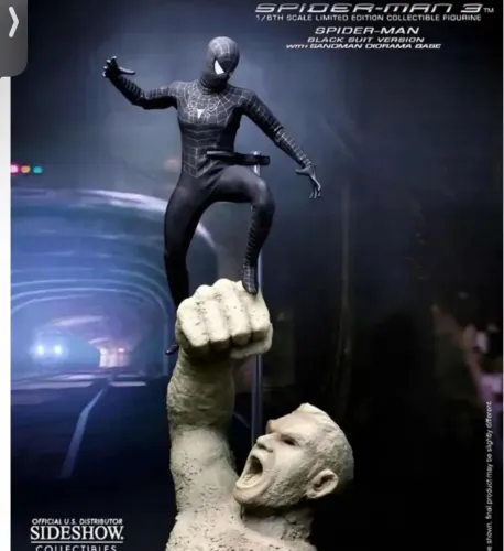Homem aranha hot Toys spiderman 3 symbionte Deluxe base homem areia loose