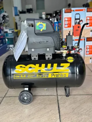 Compressor de Ar 50 Litros 120 psi Motor 2HP Schulz (Novo/Loja)