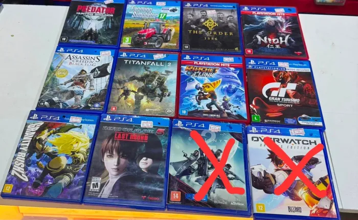 Jogos de PS4 50 reais a unidade