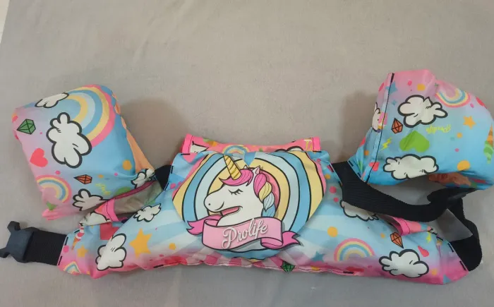 Colete Salva Vidas bóia Estampa Unicornio - Não Fura<br>