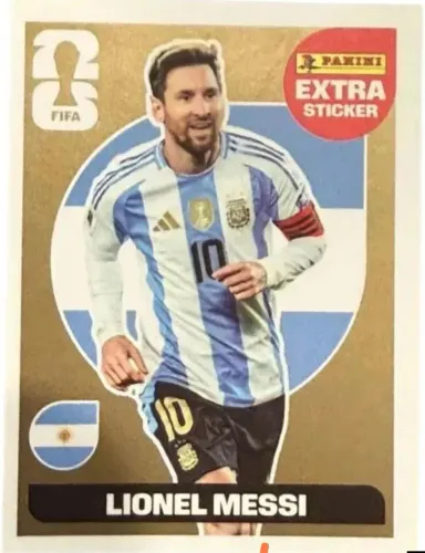 Figurinha extra Gold Leonel Messi