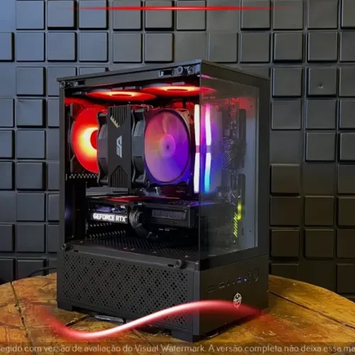 Computador Gamer Ryzen 5 5600, RTX 3050 8GB, 16GB, NVMe 512GB, Fonte 500W, Gabinete RGB