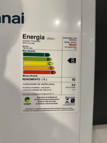 Aquecedor Rinnai 9 litros - GN