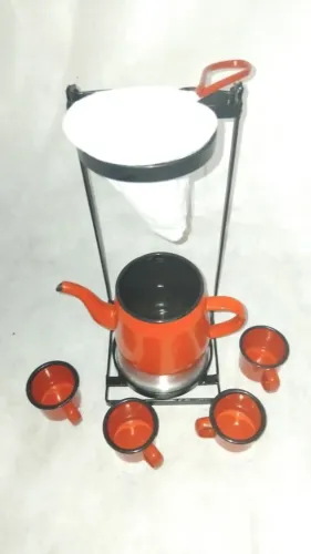 Suporte decorativo multiuso em ferro artesanal, ideal para coador de café em pano .