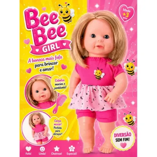 Boneca Bee Bee Infantil Original Com Roupinha Rosa Entrega Imediata