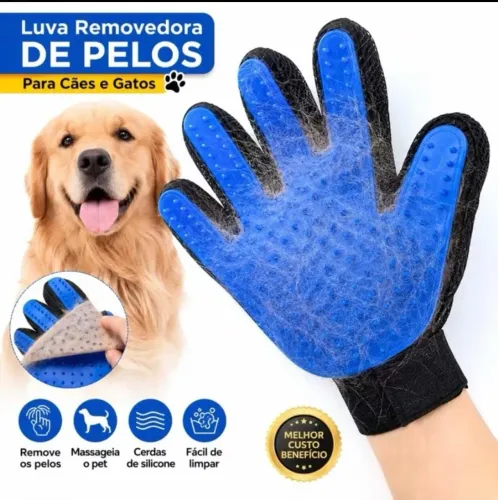 Luva tira pelos cães e gatos