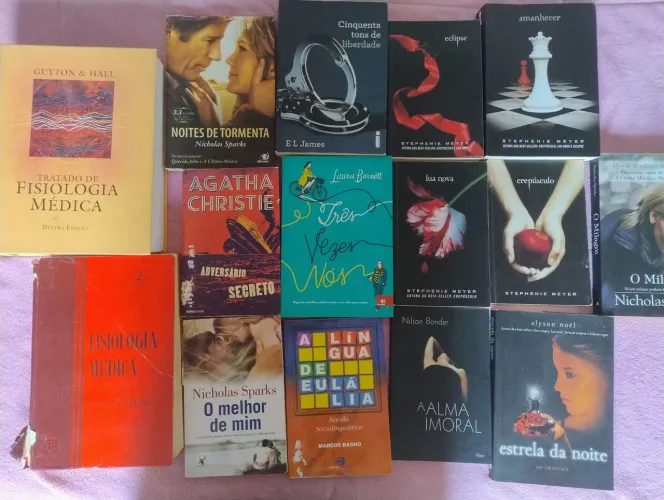 Lote de livros usados - romances e outros